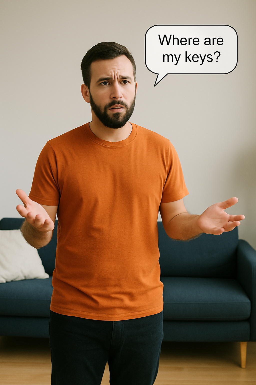 Person asking where are my keys